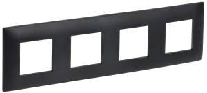 Рамка 4-постовая IEK Skandy SK-M42-K02 черный