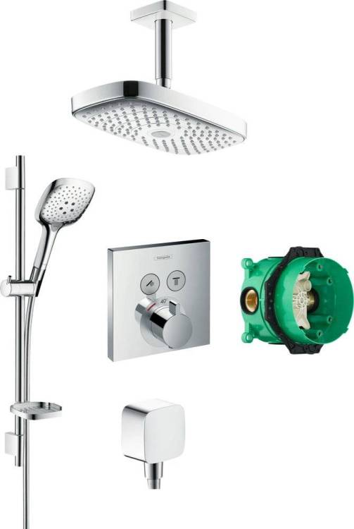 Душевой комплект Hansgrohe Raindance Select E 300 (2 jet) 27384000 + 27856000 + 26457000 + 15763000