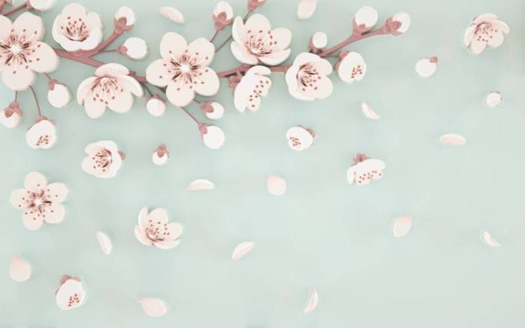 3D Фотообои Artegrafico «Сакура в саду» FANT-103 песок