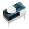 Тумба для комплекта Kerama Marazzi Cono 97 белый мат+дженциана, с ящиками