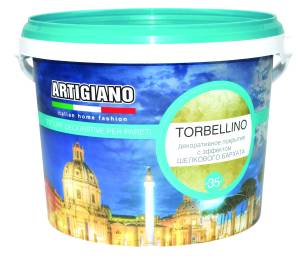 Краска с эффектом шелкового бархата Artigiano Torbellino 2.5 л