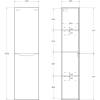 Шкаф-пенал Belbagno Fly-Marino FLY-MARINO-1500-2A-SC-RN-P-R 40x30x150 Rovere Nature подвесной с двумя распашными дверцами с доводчиками, правосторонний фото 7