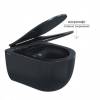 Унитаз подвесной Berges Wasserhaus Ventas Black Rimless 082136 с микролифтом фото 3