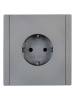 Розетка 1-местная с заземлением IEK Forte&Piano FP-R11-16-1-K46 сталь фото 5