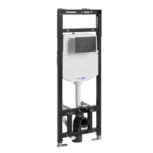 Система инсталляции для унитазов Wasserkraft Alme 15TLT.010.ME.MB03 клавиша черный матовый