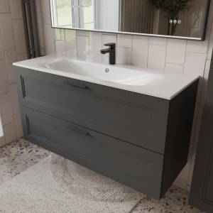 Тумба с раковиной Terminus Classik CLA101202701601O графит , 120x62