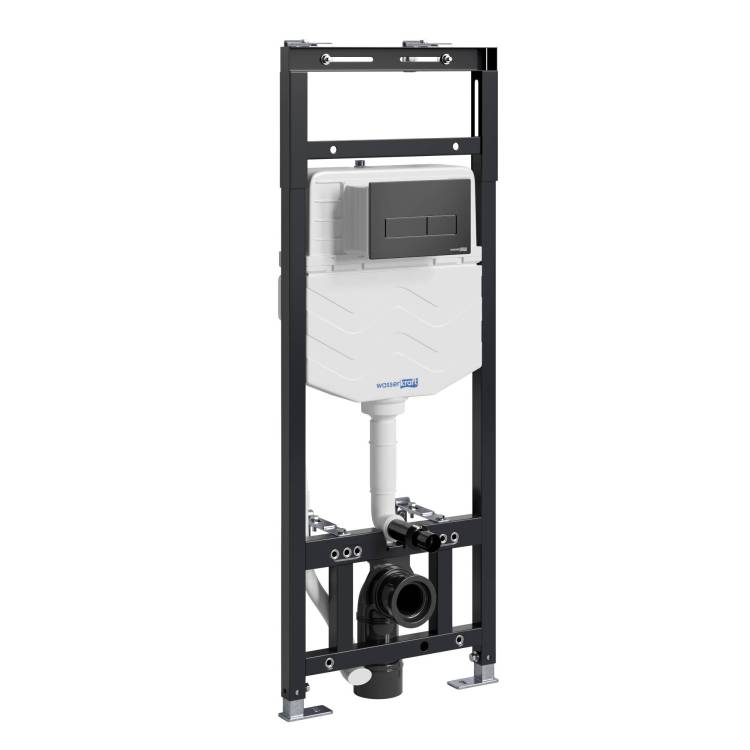 Система инсталляции для унитазов Wasserkraft Alme 15TLT.010.ME.MB03 клавиша черный матовый