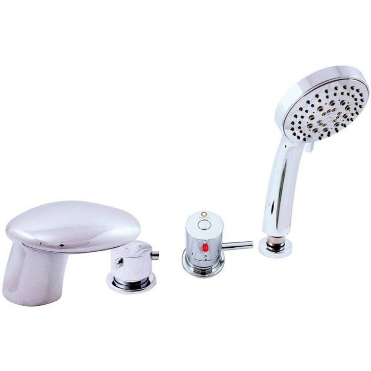 Смеситель Rav Slezak Termo DT271.5P термостатический, на борт ванны, хром