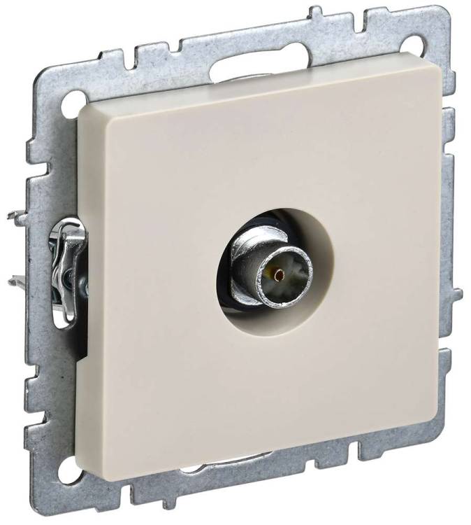 ТВ-розетка оконечная IEK Brite BR-A10-O-K10 бежевый