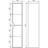 Шкаф-пенал Uperwood Modul 2930205301 с дверцами, матовый, черный, 33 см фото 6