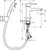 Смеситель для раковины Hansgrohe Metropol 74522000 с гигиеническим душем, хром фото 3