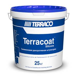 Штукатурка декоративная силиконовая Terraco Terracoat Standart Silicone шагрень белая 25 кг