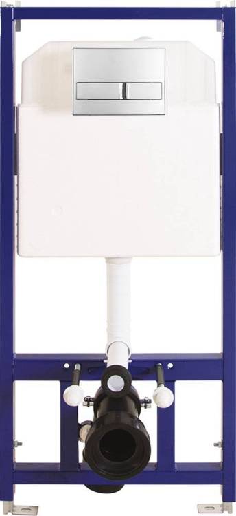 Система инсталляции для унитазов Berges Novum L3 с кнопкой смыва хром