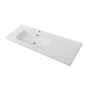 Раковина Cezares Duet CZR-8095-120-L чаша слева, белый глянцевый, 121x46