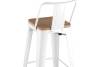 Стул барный Stool Group Tolix YD-H765E-W KD LG-02 X4 белый глянцевый/светлое дерево 4 шт фото 5