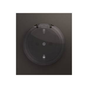 Розетка 1-местная с заземлением, шторками и крышкой Kranz Strong KR-78-0702-6 графит