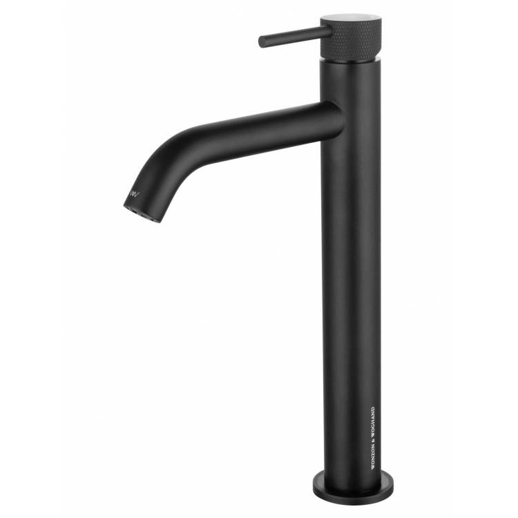 Смеситель для раковины Wonzon & Woghand WW-H1062-MB высокий, черный матовый