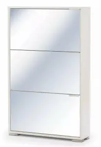 Обувница Вентал Viva 3 Белый/Зеркало