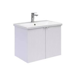 Тумба с раковиной Comforty Лима-70П 00-00001284 подвесная, белый матовый