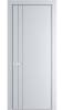 Межкомнатная дверь Profil Doors 12 PA полотно Вайт, профиль серая ночь, алюминиевый молдинг 3мм 600x2000