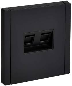 Розетка компьютерная RJ45 2-местная IEK Forte&Piano FP-K20-1-M-K02 черный