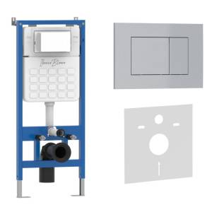 Система инсталляции для унитазов Iberica Blanca Esti-S IB001.853 кнопка смыва хром матовый