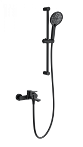 Смеситель для ванны Wonzon & Woghand WW-C2036-MB с душевым гарнитуром, черный матовый
