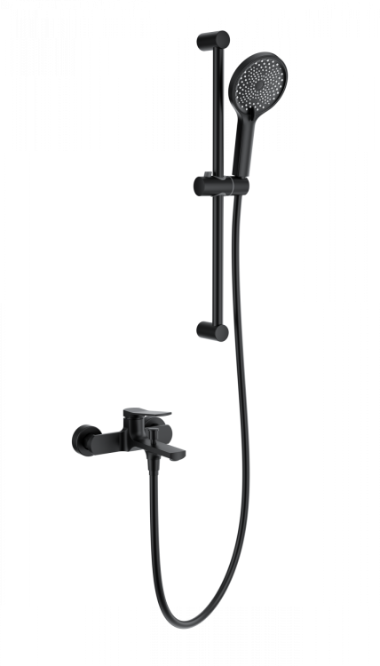 Смеситель для ванны Wonzon & Woghand WW-C2036-MB с душевым гарнитуром, черный матовый