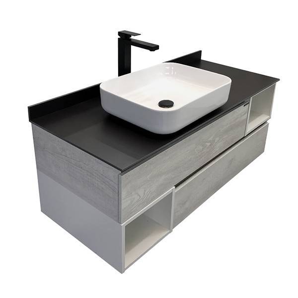 Тумба с раковиной Comforty Прага-120 00-00014834 дуб белый, раковина Comforty T-Y9378