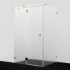 Душевой уголок Wasserkraft Ems 76H10R-MG профиль глянцевое золото, стекло матовое, 120x100x200 фото 2