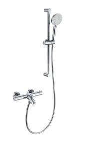Смеситель для ванны Wonzon & Woghand WW-C2002-A-CR с душевым гарнитуром и термостатом, хром
