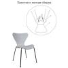 Стул Bradex Home Seven FR 0424, белый с хромированными ножками фото 9