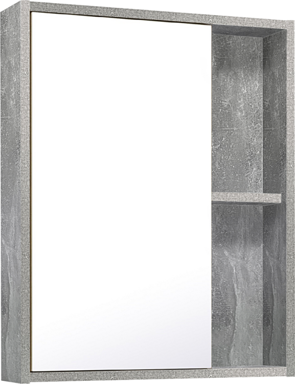 Зеркало-шкаф Runo Эко 52 серый бетон