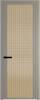Межкомнатная дверь Profil Doors 2 AGP цвет профиля Никель матовый, стекло безопасное 6 мм мору золото 600x2000
