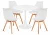 Обеденная группа Woodville Зарту 528186 white, wood, стулья ткань