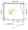 Душевой уголок Cezares VERONA-W-AH-1-120/90-P-Cr-L профиль хром, стекло матовое, 120x90x195 фото 2