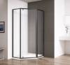 Душевой уголок Cezares ECO-O-P-1-90-P-NERO профиль черный, стекло матовое, 90x90x195