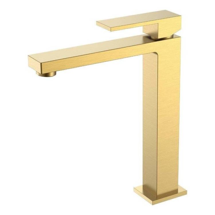 Смеситель для раковины Boheme Qubic 472-MG Matt Gold высокий