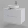Тумба с раковиной Orange Line Li-80TuwMDF+B05-480W белая матовая, 80.5 см фото 3