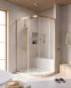 Душевой уголок Cezares RELAX-304-RH-2-120/90-C-BORO профиль брашированное золото, стекло прозрачное, 120x90x200