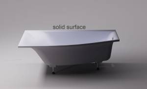 Ванна из искусственного камня Астра-Форм Скат 170x75 Solid Surface, левая, белая матовая