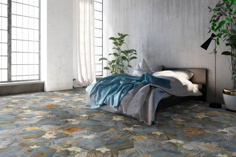 ITT Ceramic Hibiscus Hexa