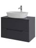 Тумба с раковиной Orange Line Li-80TugMDF+B08-500W графит матовый, 80.5 см фото 2
