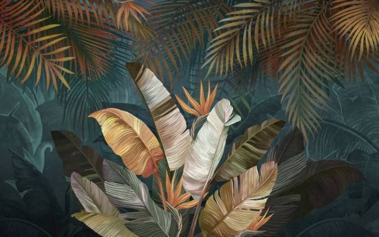 3D Фотообои Artegrafico «Тропический букет» TP-012 акварель