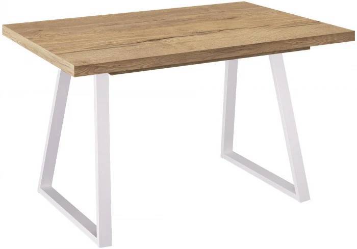 Стол Дик Dikline ZB120 00-00064370 дуб галифакс натуральный, опоры белые 120(160)x80x76
