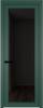 Межкомнатная дверь Profil Doors 1 AGP цвет профиля Зеленый воск, стекло безопасное 6 мм черное тонированное 600x2000