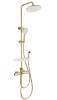 Душевая стойка Wonzon & Woghand WW-C3017-A1-BG с гигиеническим душем и термостатом, золото