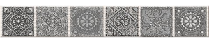 Бордюр Azori Grazia 585581001 Grey Nefertiti 6.2x40.5