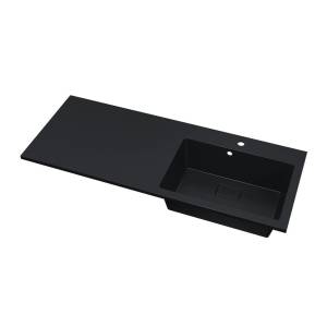 Раковина Uperwood Cosmos Quartz RCosmos Quartz120RU над стиральной машиной, правая, уголь, 120x48