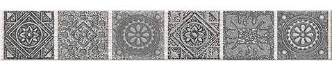 Бордюр Azori Grazia 585581001 Grey Nefertiti 6.2x40.5
